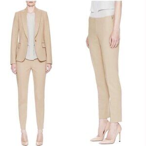 Theory Belisa Bistretch Trousers Ankle Length Slim Fit Tan D104209R Size 4